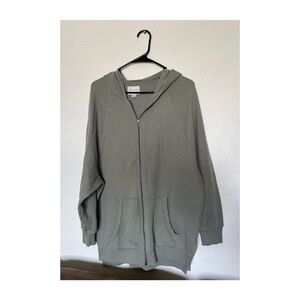 American Eagle Outfitters Green Zip-Up Hoodie